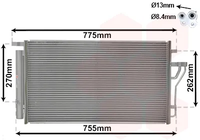Nuovo Arrivo VAN WEZEL 82005279 - Condensatore, climatizzatore ATP Autoricambi