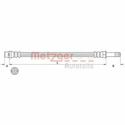 METZGER 4111639 Flessibile del Freno Più Venduto