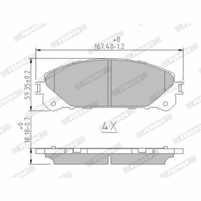 Di Tendenza FERODO PREMIER FDB4354 Kit Pastiglie Freno, Freno a Disco
