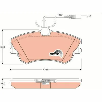 Prezzo Basso TRW COTEC GDB1270 Kit Pastiglie Freno, Freno a Disco
