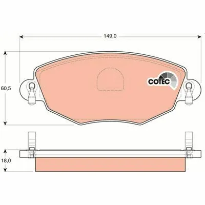 Acquista Ora TRW COTEC GDB1434 Kit Pastiglie Freno, Freno a Disco