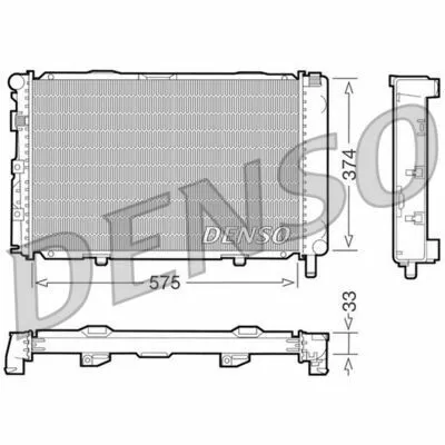 Di Tendenza DENSO DRM17064 Radiatore, Raffreddamento Motore